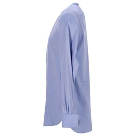 Ermenegildo Zegna-Gritty by Ermenegildo Zegna Camisa social com botões em algodão azul-Azul