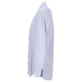 Ermenegildo Zegna-Chemise habillée boutonnée à carreaux Ermenegildo Zegna en coton bleu-Bleu