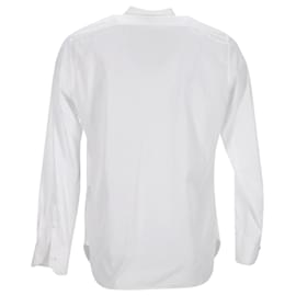 Ermenegildo Zegna-Camicia Button Down Ermenegildo Zegna in cotone bianco-Bianco