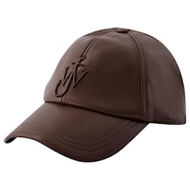 JW Anderson-Gorra de béisbol - J.W.Anderson - Cuero - Marrón-Castaño