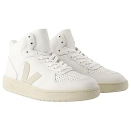 Veja-V-15 Sneakers - Veja - Pelle - Bianco Naturale-Bianco