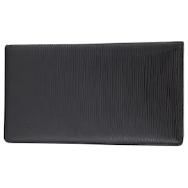 Louis Vuitton-Louis Vuitton Checkbook Wallet in Black Epi Leather-Black