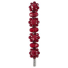 Fermaglio a fiore - Simone Rocha - Cristallo - Rosso Rosso Bordò