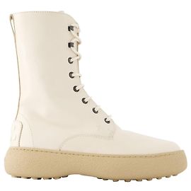 Botas Invierno Gommini - Tod's - Piel - Blanco Blanco