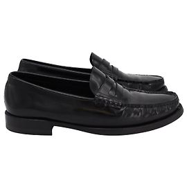 Mocassini Slip-On Penny di Saint Laurent in pelle nera Nero