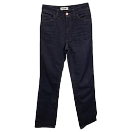 Acne-Acne Studios Flared Jeans in Blue Cotton Denim-Blue