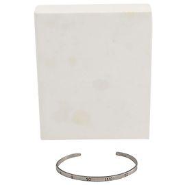 Maison Martin Margiela Bracciale rigido numerico Maison Margiela in argento Argento Metallico