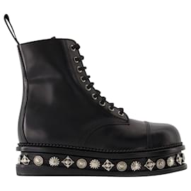 Toga Pulla-AJ1287 Boots - Toga Pulla - Leather - Black-Black