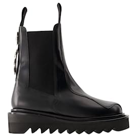Toga Pulla-AJ1146 Boots - Toga Pulla - Leather - Black-Black