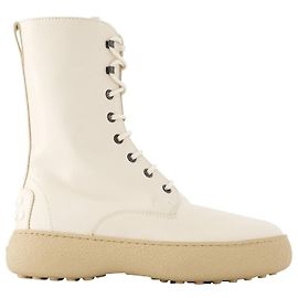 Botas Invierno Gommini - Tod's - Piel - Blanco Blanco