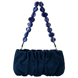 Bolsa Bean Hobo - Staud - Couro - Tinta Azul Azul