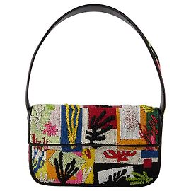 Bolsa Tommy Hobo - Staud - Couro - Patchwork Coral Multicor