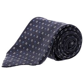 Cravatta Ermenegildo Zegna a rombi in seta blu navy Blu Blu navy