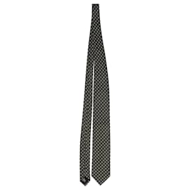 Ermenegildo Zegna-Ermenegildo Zegna Paisley Print Necktie in Olive Silk-Green