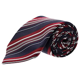 Autre Marque-Ermenegildo Zegna Striped Pattern Necktie in Multicolor Silk-Multiple colors