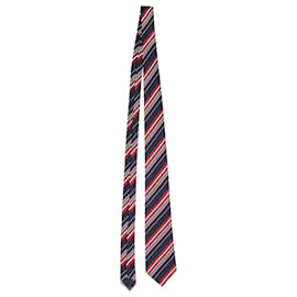 Autre Marque-Ermenegildo Zegna Krawatte mit Streifenmuster aus mehrfarbiger Seide-Mehrfarben