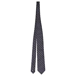 Autre Marque-Ermenegildo Zegna Krawatte mit gepunktetem Muster aus schwarzer Seide-Schwarz