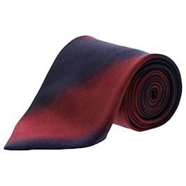 Ermenegildo Zegna-Cravate Ermenegildo Zegna à Motif Rayé Dégradé en Soie Multicolore-Multicolore