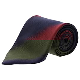 Ermenegildo Zegna-Ermenegildo Zegna Gradient Striped Pattern Necktie in Multicolor Silk-Other,Python print