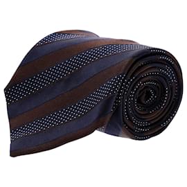 Ermenegildo Zegna-Ermenegildo Zegna Striped Pattern Necktie in Multicolor Silk-Other,Python print