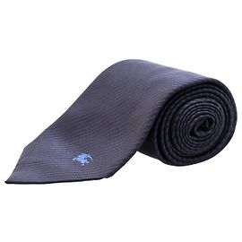 Burberry Cravatta a Righe in Seta Blu Navy Blu Blu navy