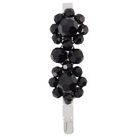 Barrette Mini Fleur - Simone Rocha - Cristal - Noir Noir