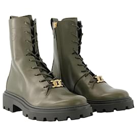Tod's-Gomma Pesante Boots  - Tod's - Leather - Kahki-Verde,Cachi
