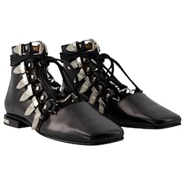 Toga Pulla-AJ1284 Botins - Toga Pulla - Couro - Preto-Preto