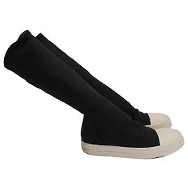 Rick Owens Sock Sneakers in Black Polyurethane Black