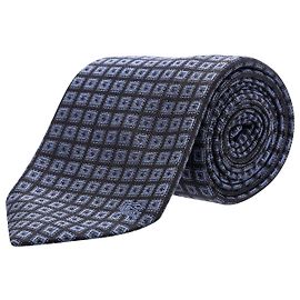 Burberry Gravata Quadrada em Seda Azul Azul Azul marinho