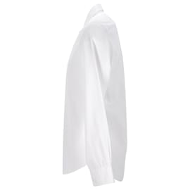 Ermenegildo Zegna-Camicia Button Down Ermenegildo Zegna in cotone bianco-Bianco