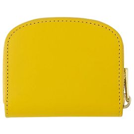Apc Demi Lune Mini Compact Change Purse - A.P.C - Leather - Yellow Yellow