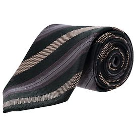 Ermenegildo Zegna Corbata con Estampado de Rayas en Seda Multicolor Otro Impresión de pitón