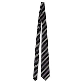 Ermenegildo Zegna-Ermenegildo Zegna Striped Pattern Necktie in Multicolor Silk-Other,Python print