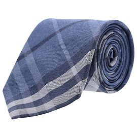 Burberry-Karokrawatte aus blauer Seide Andere