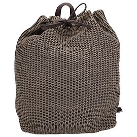 Brunello Cucinelli Interwoven Straw Backpack in Brown Raffia Brown