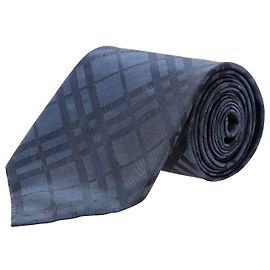 Cravatta scozzese Burberry in seta blu Blu