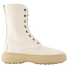 Botas Invierno Gommini - Tod's - Piel - Blanco Blanco