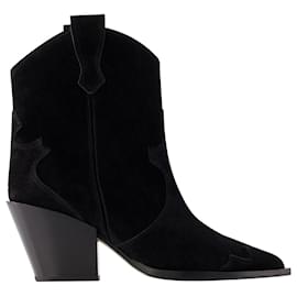 Aeyde-Albi Ankle Boots - Aeyde - Leather - Black-Black