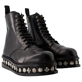Toga Pulla-AJ1297 Boots - Toga Virilis - Leather - Black-Black
