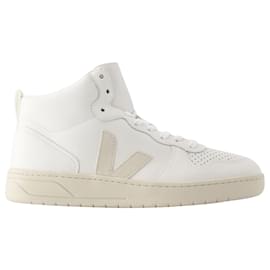 Veja-V-15 Sneakers - Veja - Leather - Natural White-White