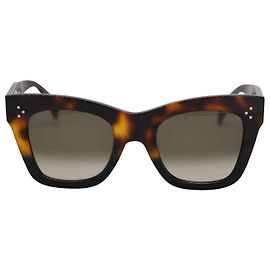 Céline Celine CL41090 Óculos de sol Catherine Cat Eye em acetato marrom Marrom