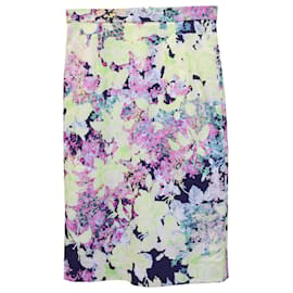 Erdem-Erdem Floral Print Pencil Skirt in Multicolor Viscose-Other