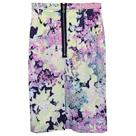 Erdem-Erdem Floral Print Pencil Skirt in Multicolor Viscose-Other