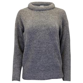 Isabel Marant-Isabel Marant Etoile High Neck Knit Sweater in Grey Wool Blend-Grey