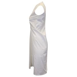 Jil Sander-Jil Sander Vestido sem mangas em algodão branco-Branco
