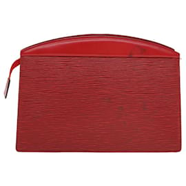 Louis Vuitton-Saco de embreagem LOUIS VUITTON Epi Trousse Crete vermelho M48407 Autenticação de LV 44301-Vermelho