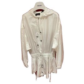 Isabel Marant combi-short Lucette blanc soie Blanc
