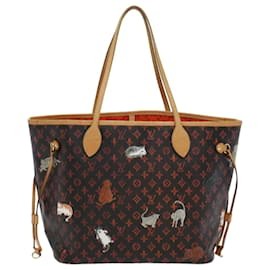 Louis Vuitton-LOUIS VUITTON Catgram Neverfull MM Tote Bag M44441 LV Auth 43555A-Monogram