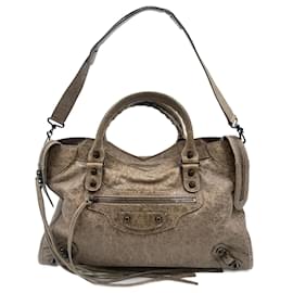 Balenciaga-Brown Balenciaga Leather City-Brown